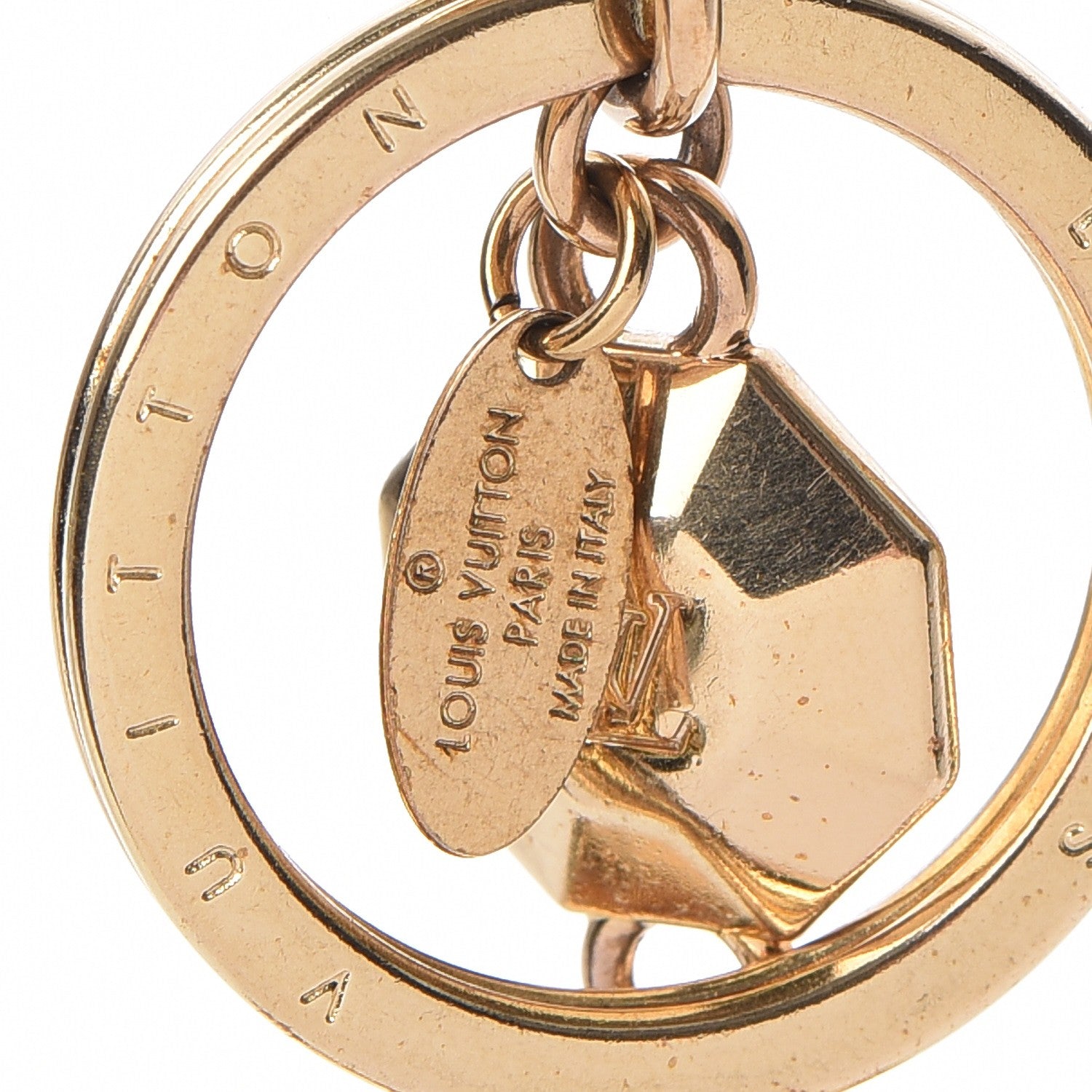 Louis Vuitton LV Facettes Bag Charm Key Holder Gold 5 of 6