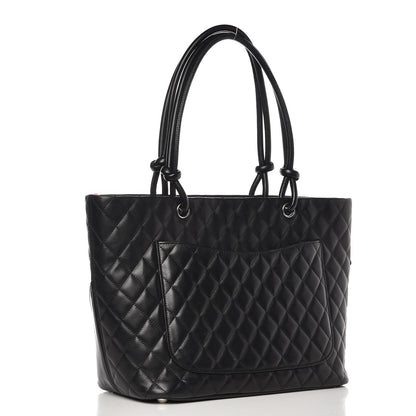 Chanel Calfskin Quilted Large Cambon Tote Black 3 of 13