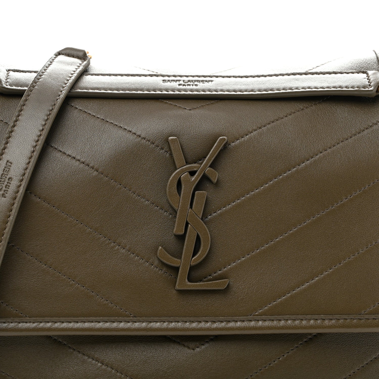 Saint Laurent Lambskin Matelasse Monogram Medium Niki Chain Satchel Seawood 8 of 12