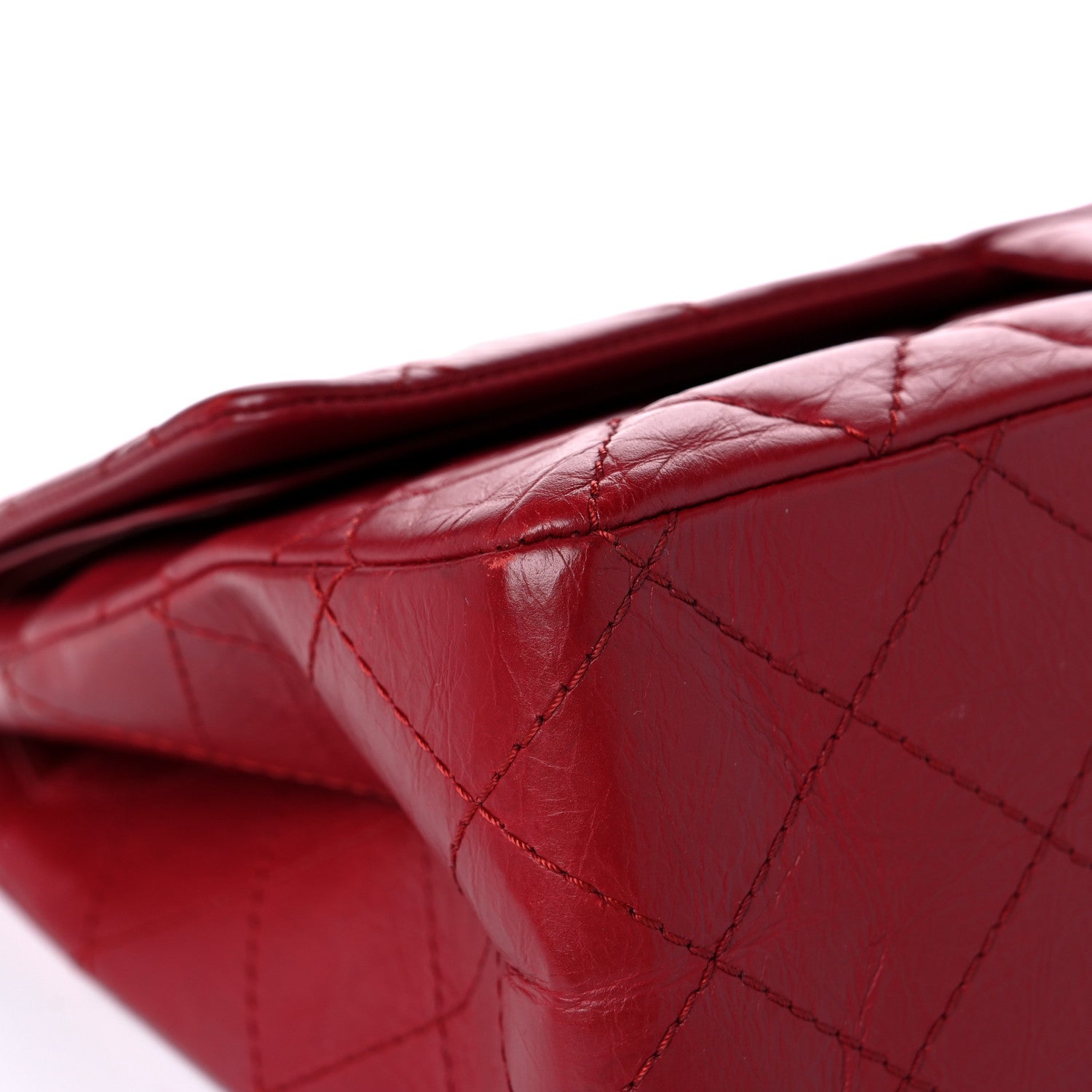 Chanel Aged Calfskin Quilted 2.55 Reissue 227 Flap Red 4 of 10