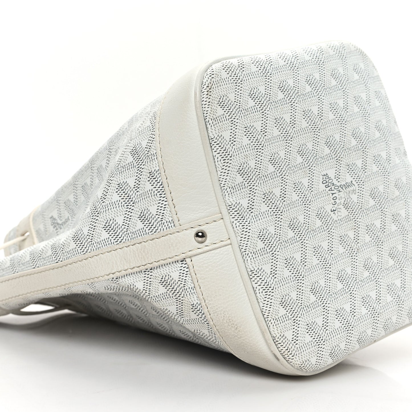 Goyardine Petit Flot Bucket Bag PM White