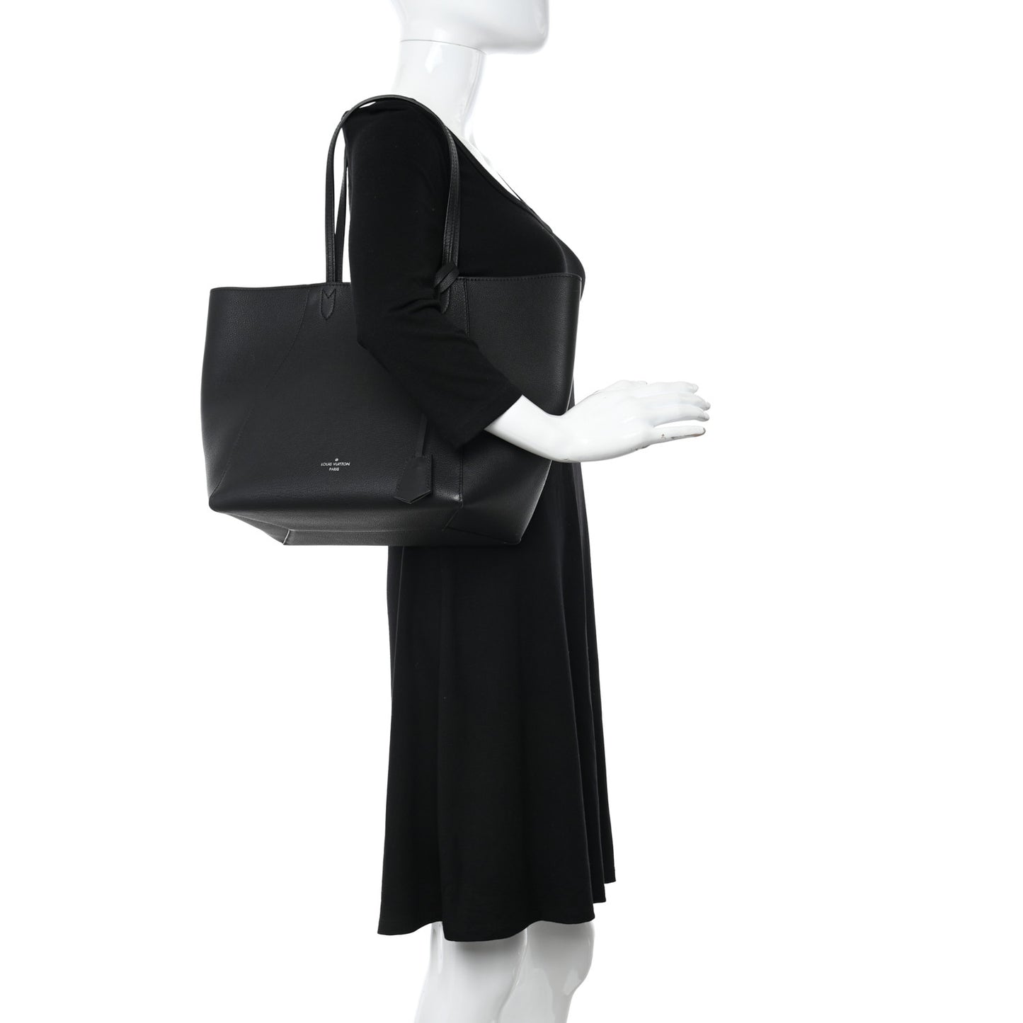 Calfskin Lockme Cabas Black