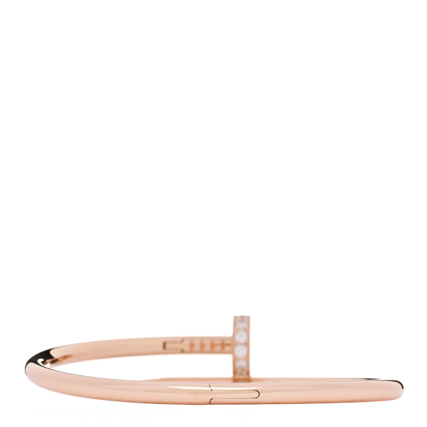 Cartier 18K Pink Gold Diamond Juste Un Clou Bracelet 16 2 of 5