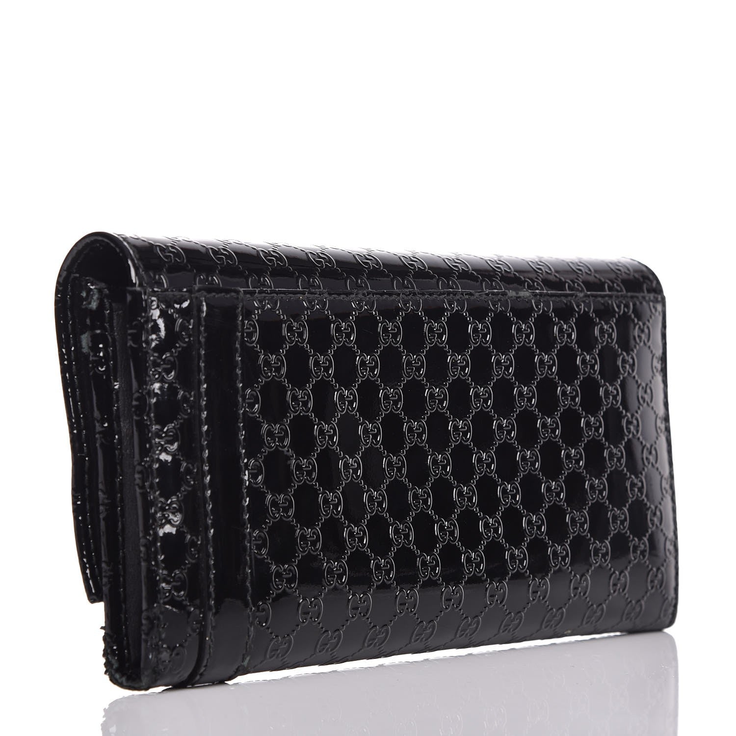 Gucci Patent Microguccissima Nice Wallet Black 3 of 6