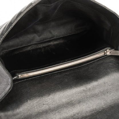 Saint Laurent Sheepskin Matelasse Chevron Monogram Large College Satchel Black 5 of 9