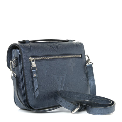 Louis Vuitton Metallic Empreinte Monogram Giant Pochette Metis Navy Nacre 3 of 10