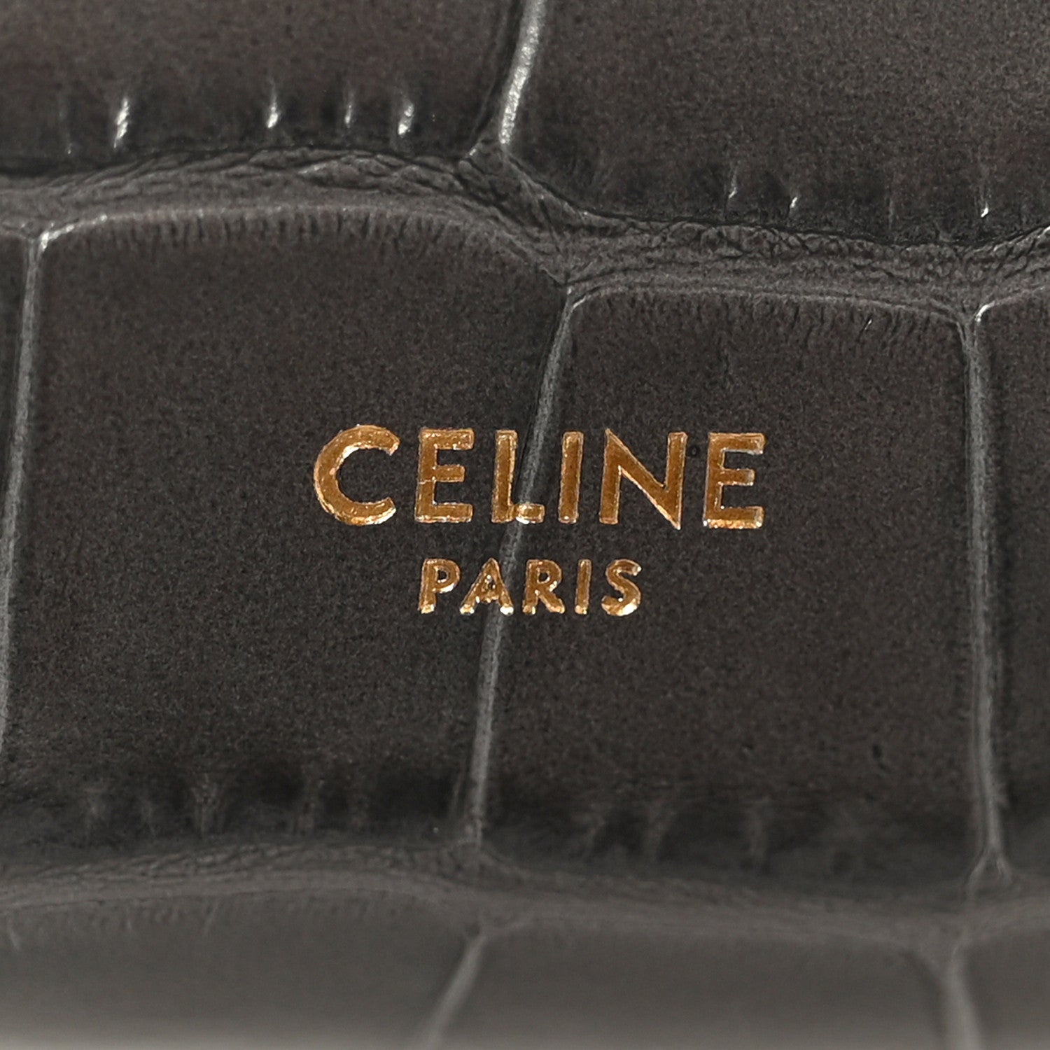 Celine Calfskin Crocodile Embossed Nano Belt Bag Grey 7 of 10