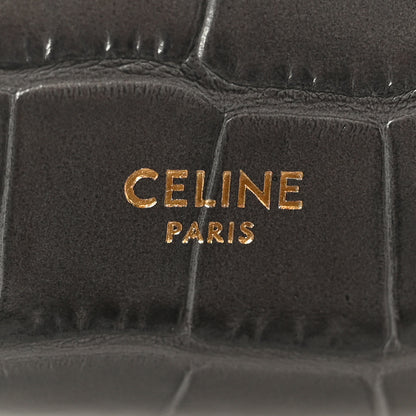 Celine Calfskin Crocodile Embossed Nano Belt Bag Grey 7 of 10