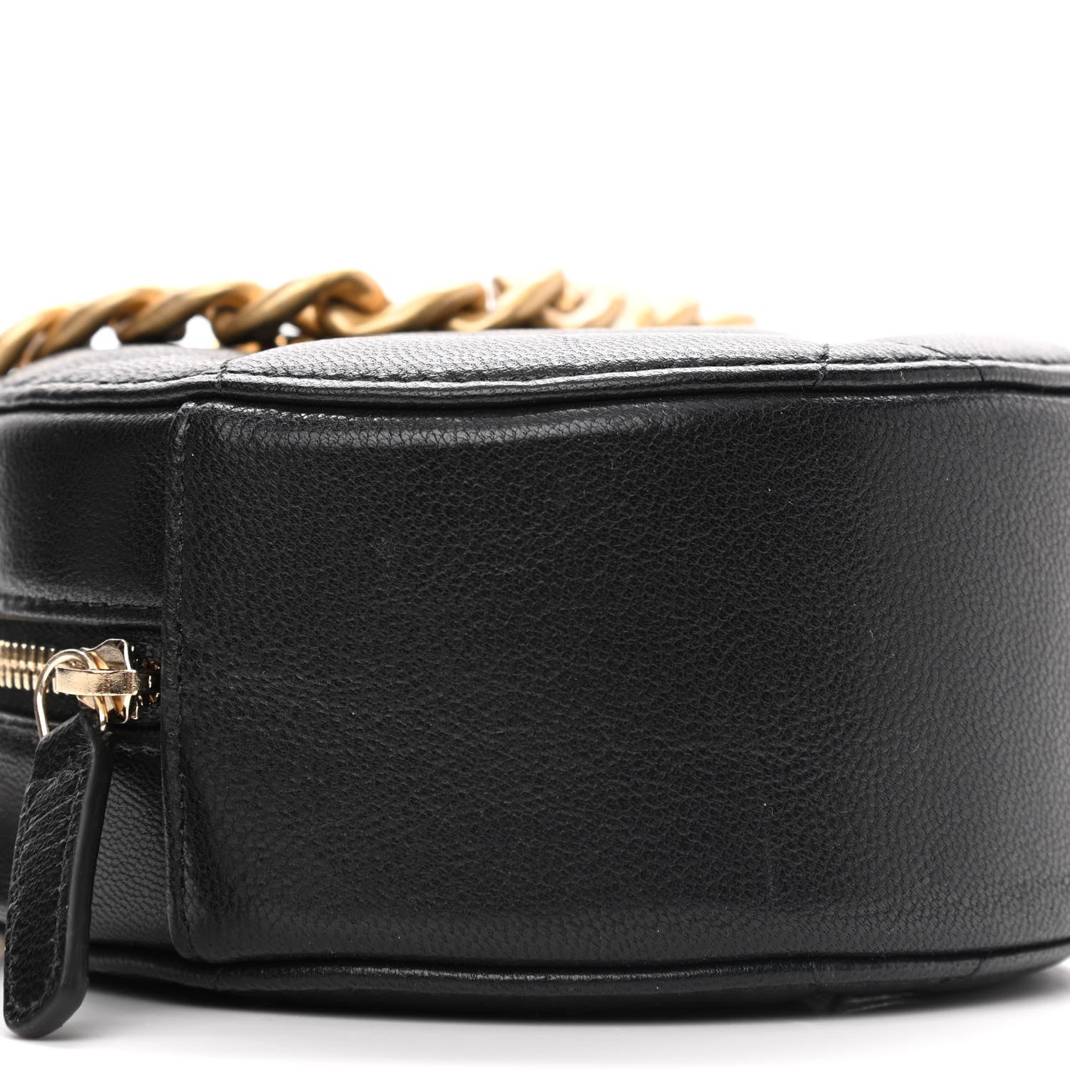Chanel Lambskin Quilted Chanel 19 Round Clutch With Chain Black 9 of 11
