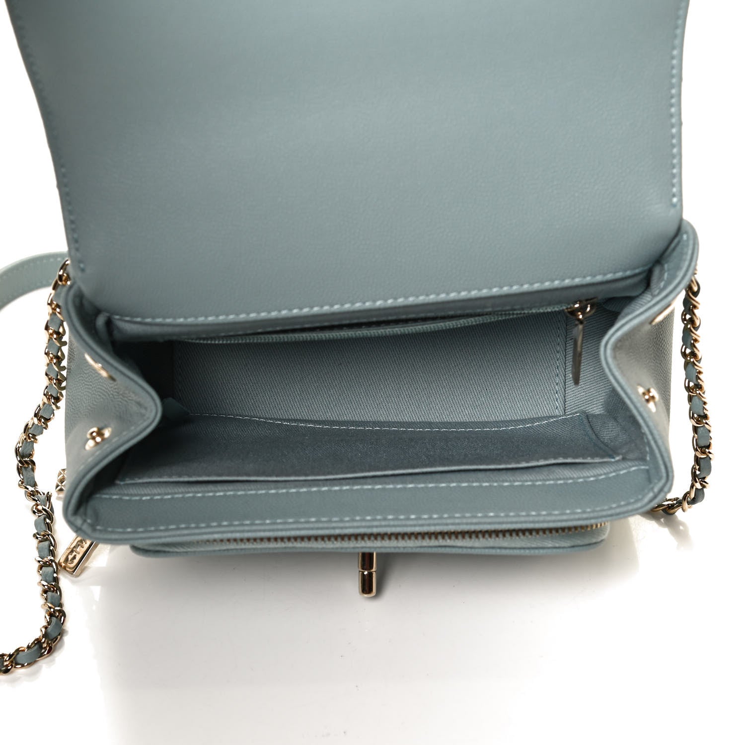 Chanel Caviar Quilted Small Business Affinity Flap Blue 5 of 12