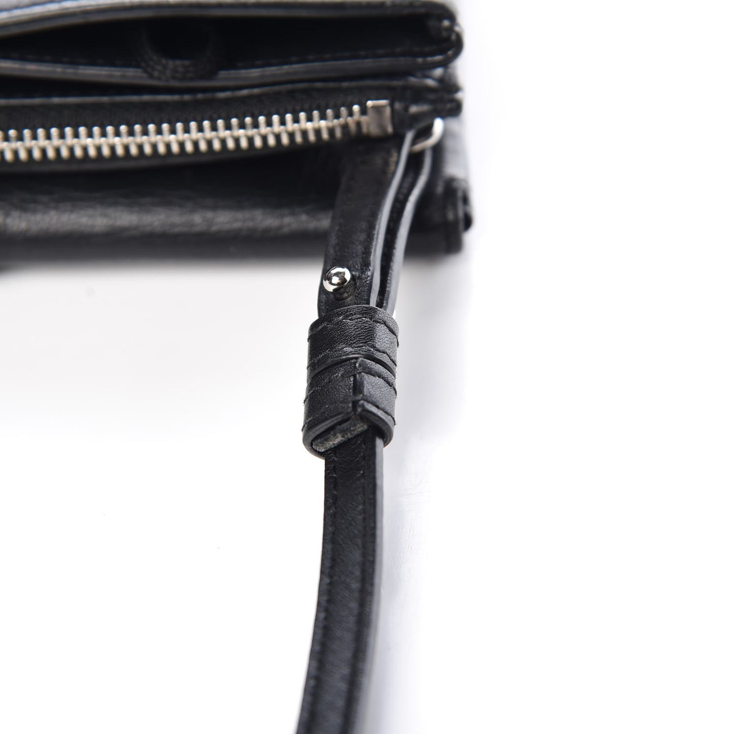 Calfskin Monogram Tri Pocket Crossbody Bag Black