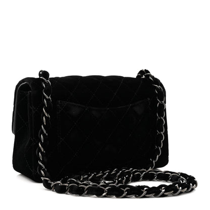 Chanel Velvet Quilted Mini Rectangular Flap So Black 3 of 13