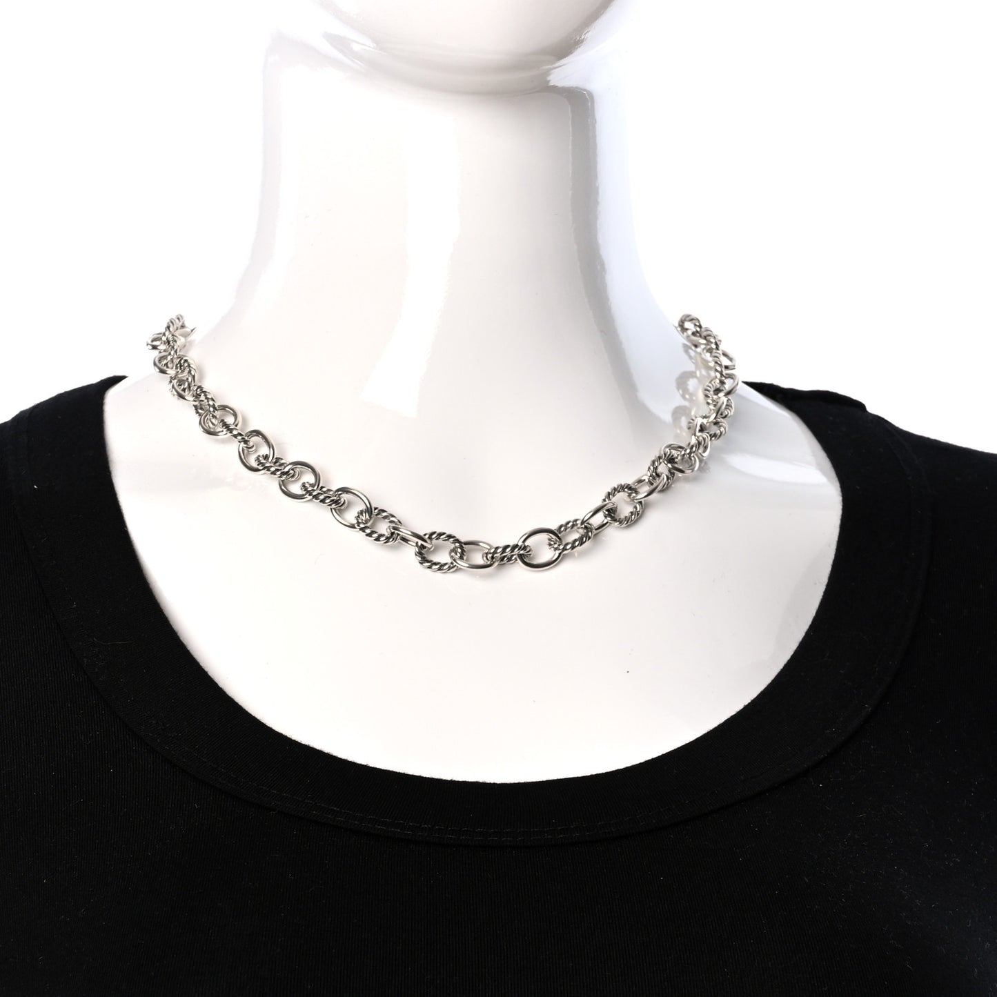 Sterling Silver 10mm Medium Oval Link Necklace