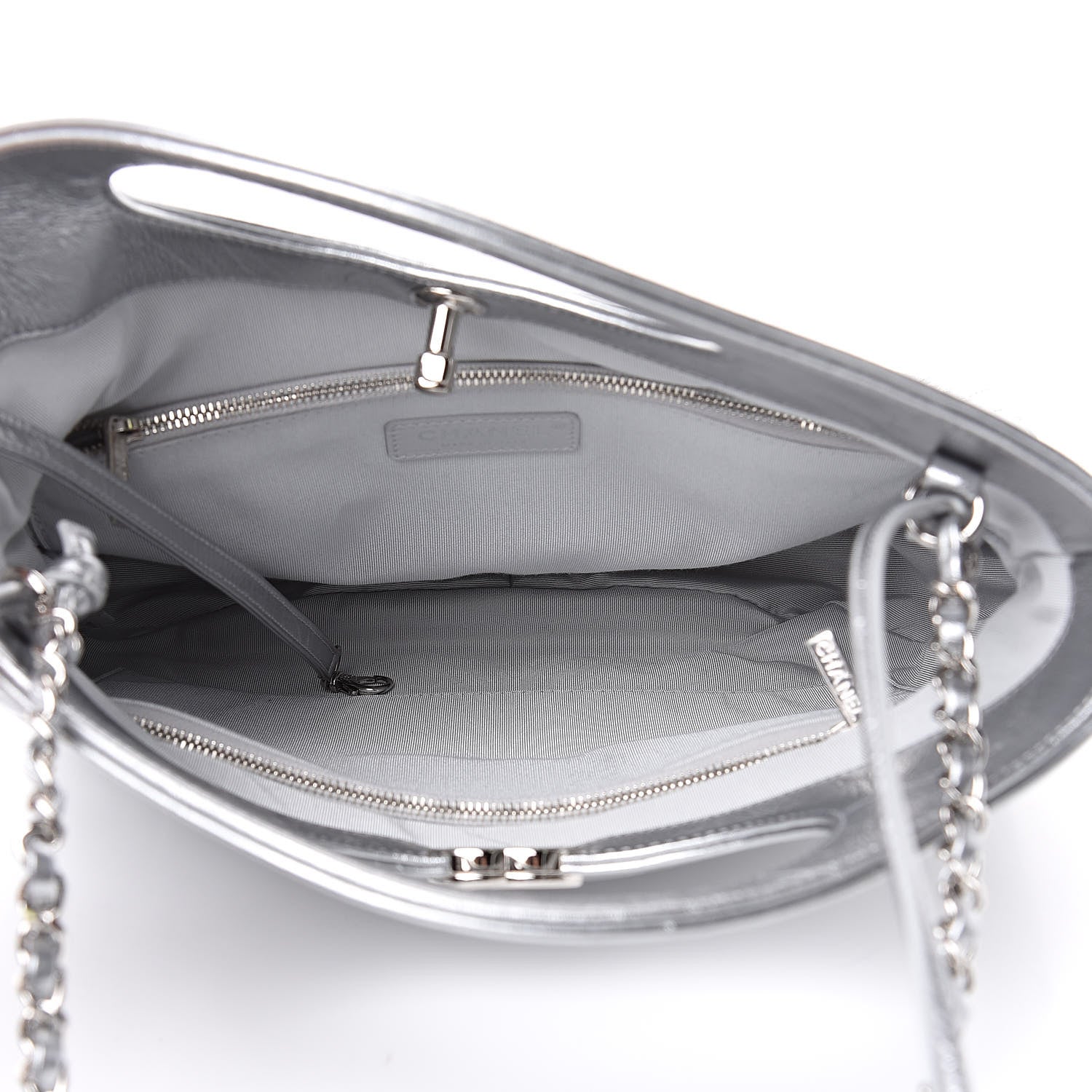 Chanel Metallic Crumpled Calfskin Small 31 Shopping Bag Silver 5 of 9