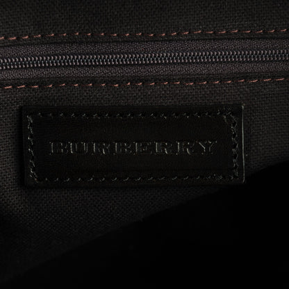 Burberry Suede Haymarket Check Colorblock Small Canterbury Tote Dark Brown 6 of 8