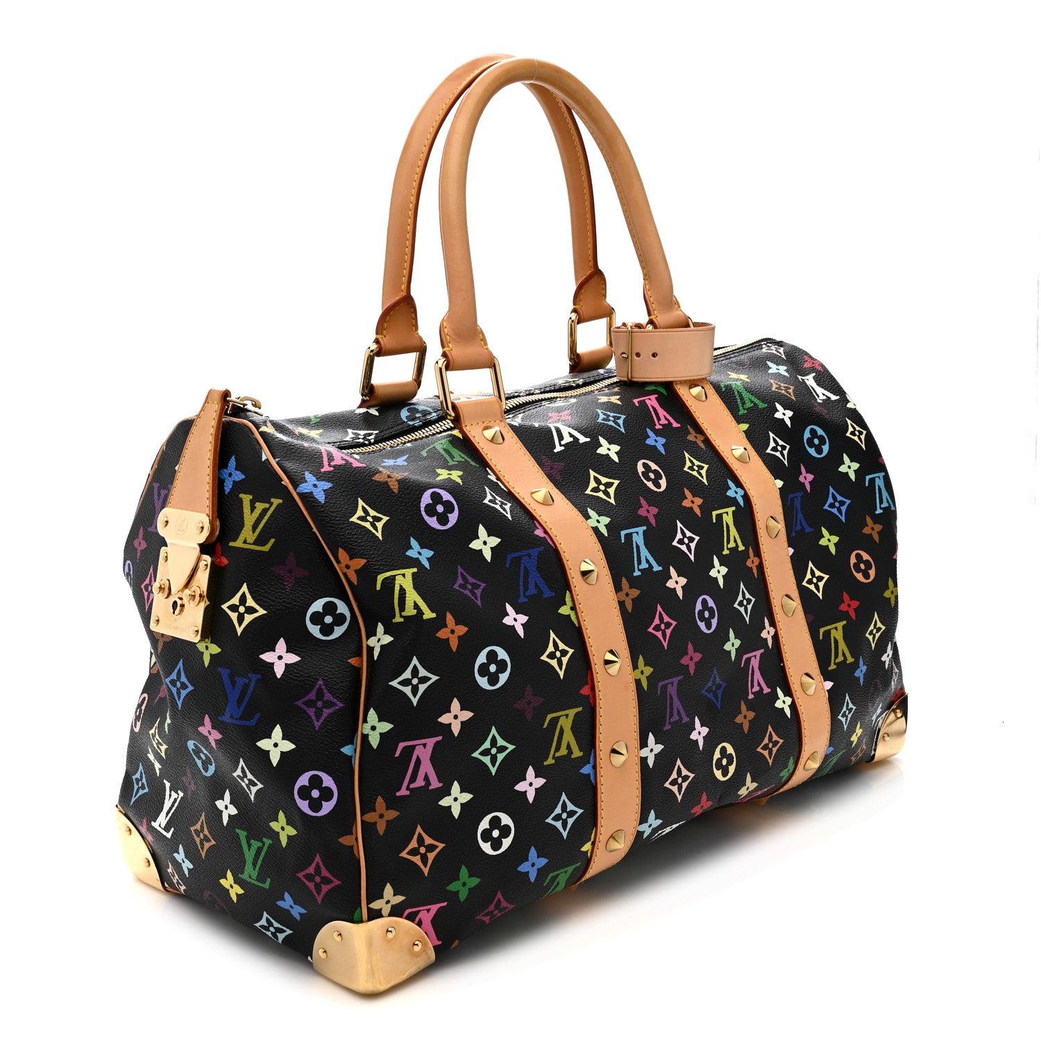 Louis Vuitton Monogram Multicolor Keepall 45 Black 2 of 11