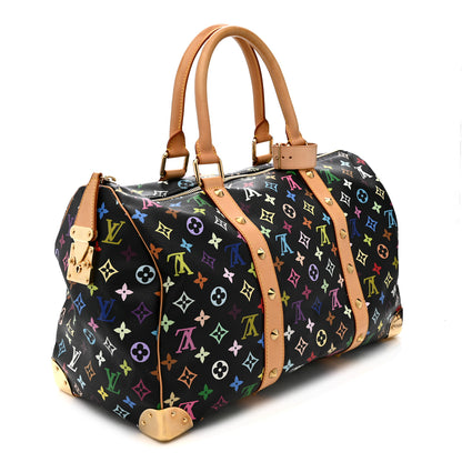 Louis Vuitton Monogram Multicolor Keepall 45 Black 2 of 11