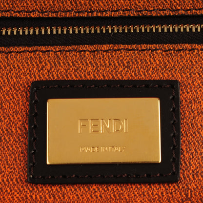 Fendi Zucca Spalmati Small Roll Tote Tobacco Orange 6 of 9