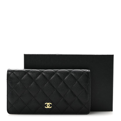 Chanel Caviar Quilted Yen Wallet Black 12 of 12