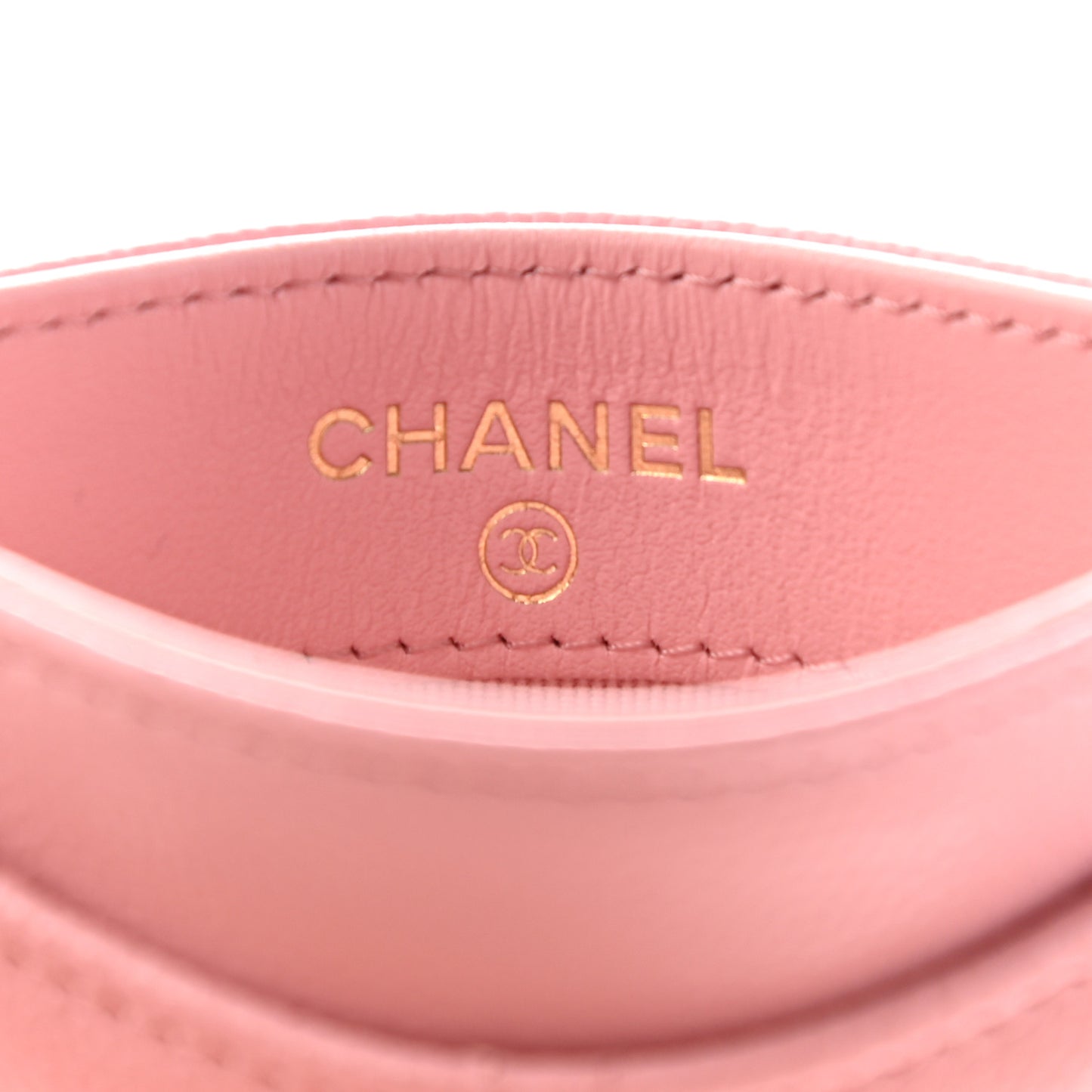 Caviar Quilted Card Holder Pink