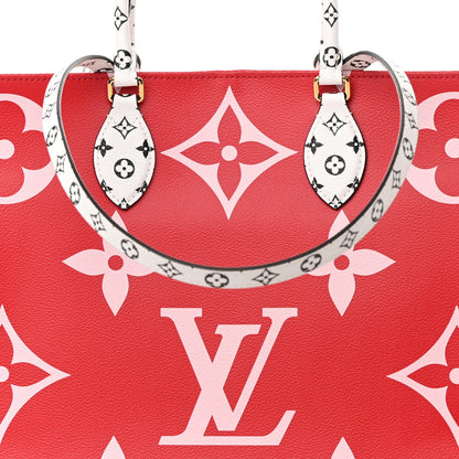 Louis Vuitton Monogram Giant Onthego GM Rouge Rose 8 of 13