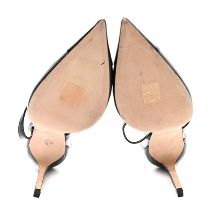 Jimmy Choo Calfskin Saoni 100 Pumps 39.5 Black 6 of 10