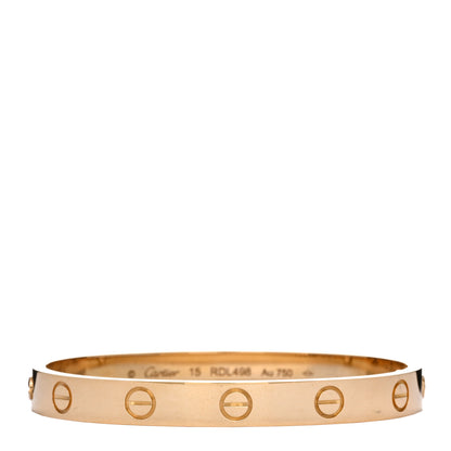 Cartier 18K Yellow Gold LOVE Bracelet 15 1 of 5