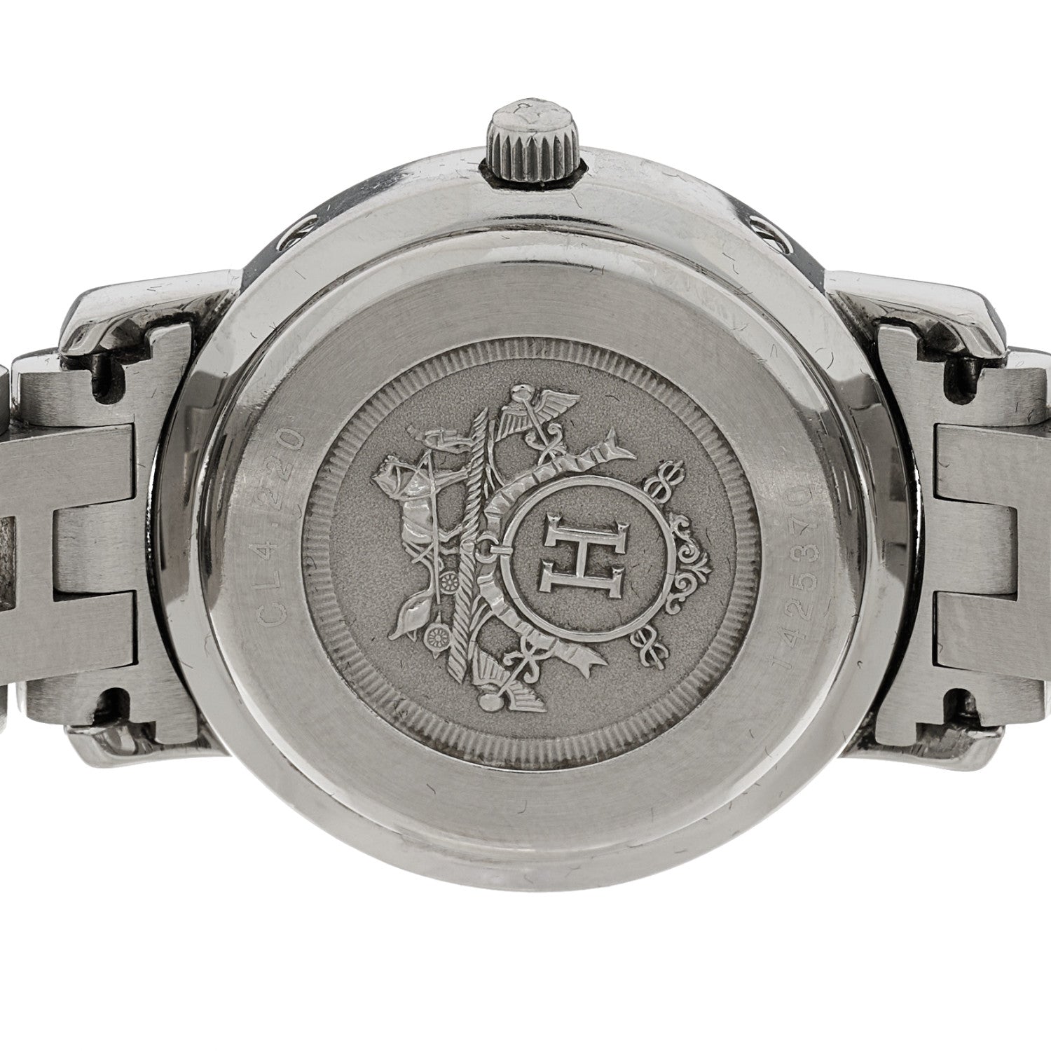 Hermes Stainless Steel 24mm Clipper Quartz Watch Gold 4 of 4