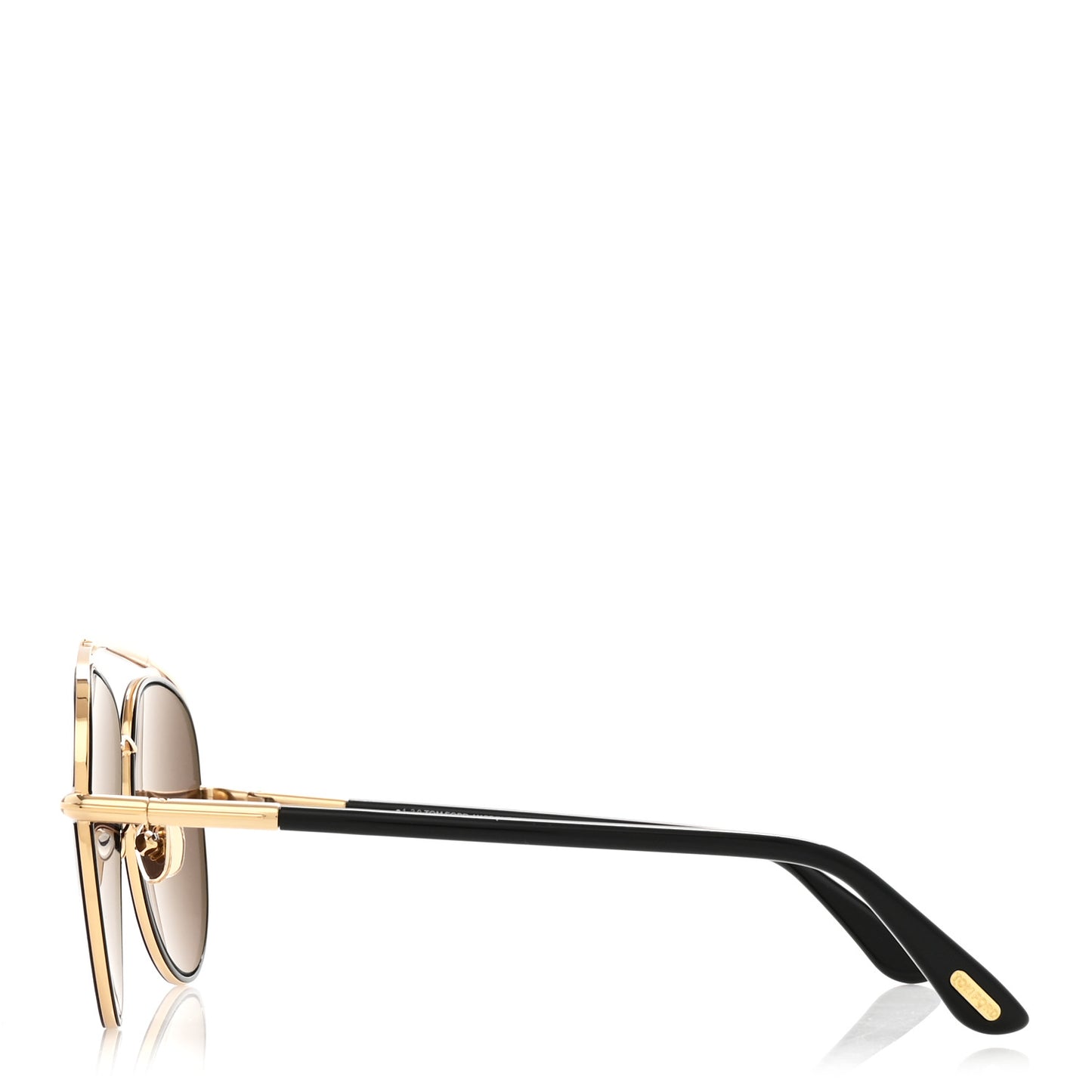 Metal Polarized Aviator Curtis Sunglasses TF748 Gold Black