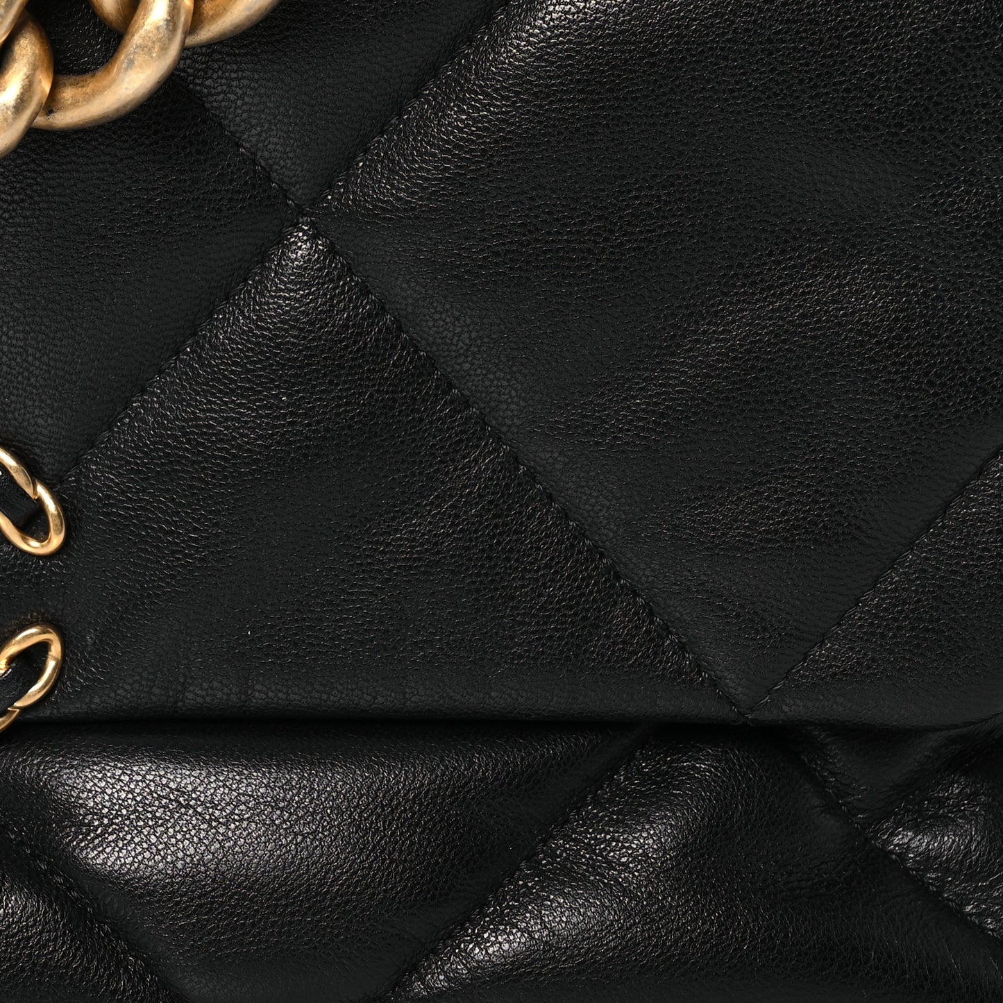 Goatskin Quilted Large Chanel 19 Flap Black