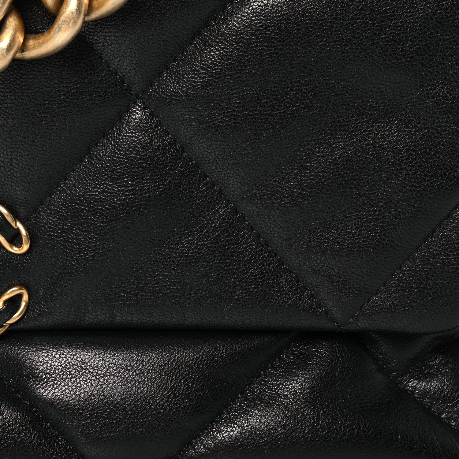 Chanel Goatskin Quilted Large Chanel 19 Flap Black 9 of 14