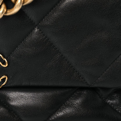 Chanel Goatskin Quilted Large Chanel 19 Flap Black 9 of 14