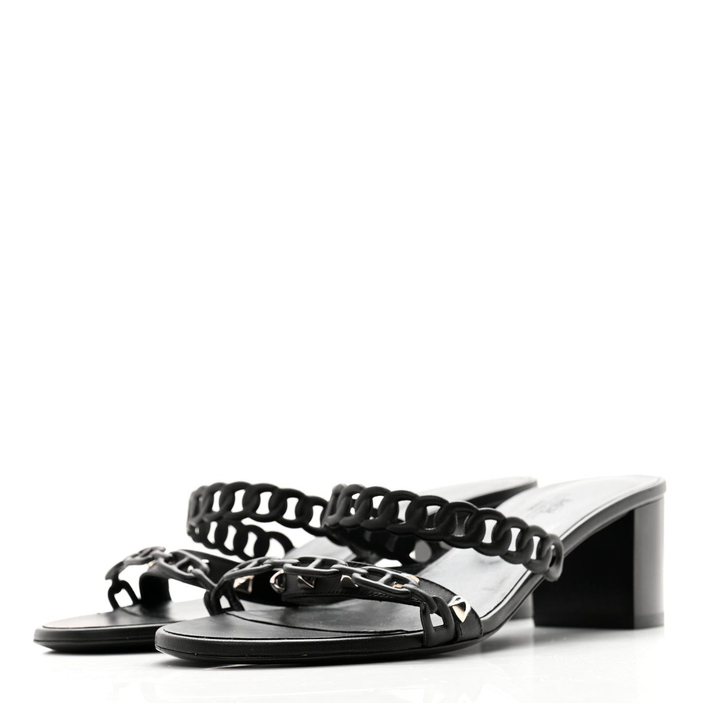 Nappa Ajaccio Sandals 39.5 Black