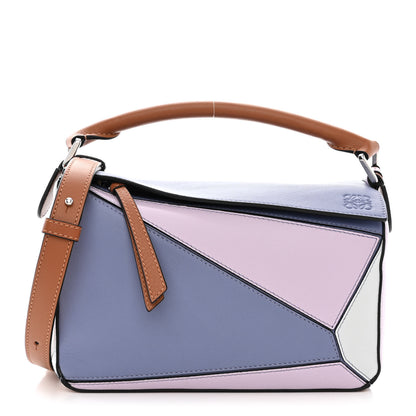 Loewe Calfskin Small Puzzle Bag Blueberry Kaolin Tan 1 of 10