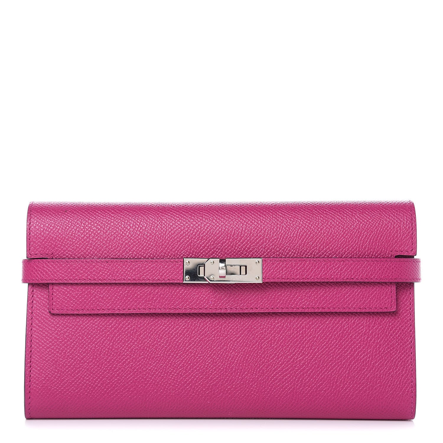 Hermes Epsom Kelly Longue Wallet Rose Pourpre 1 of 11