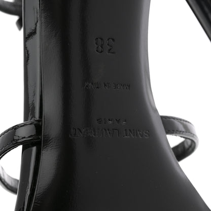 Saint Laurent Patent Cassandra 100 Sandals 38 Black 7 of 10