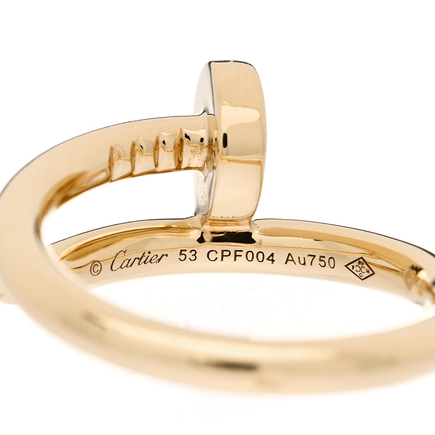 Cartier 18K Yellow Gold Juste Un Clou Ring 53 6.25 4 of 5