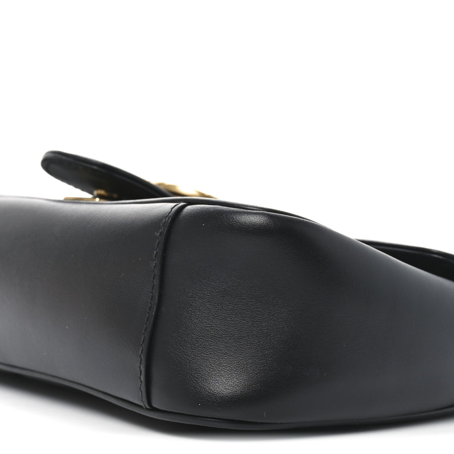 Calfskin Matelasse Small GG Marmont Shoulder Bag Black