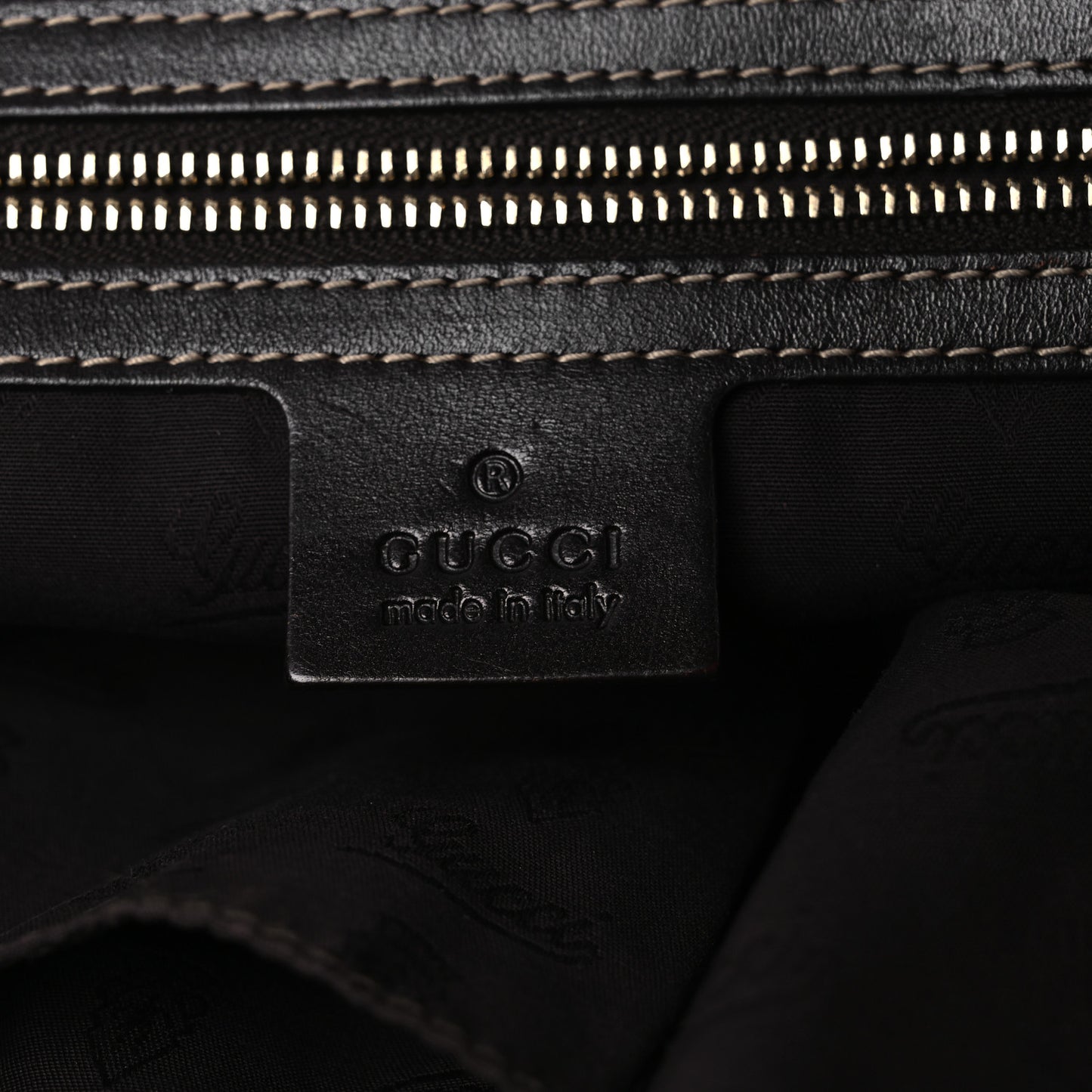 Monogram Sherry Line Horsebit Tote Dark Brown