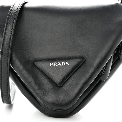 Prada Nappa Padded Signaux Triangle Crossbody Black 7 of 9