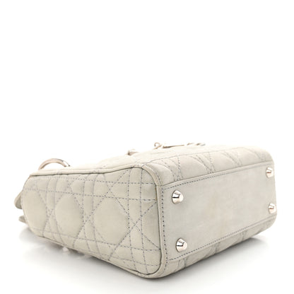 Christian Dior Metallic Nubuck Cannage Mini Lady Dior Silver 4 of 11