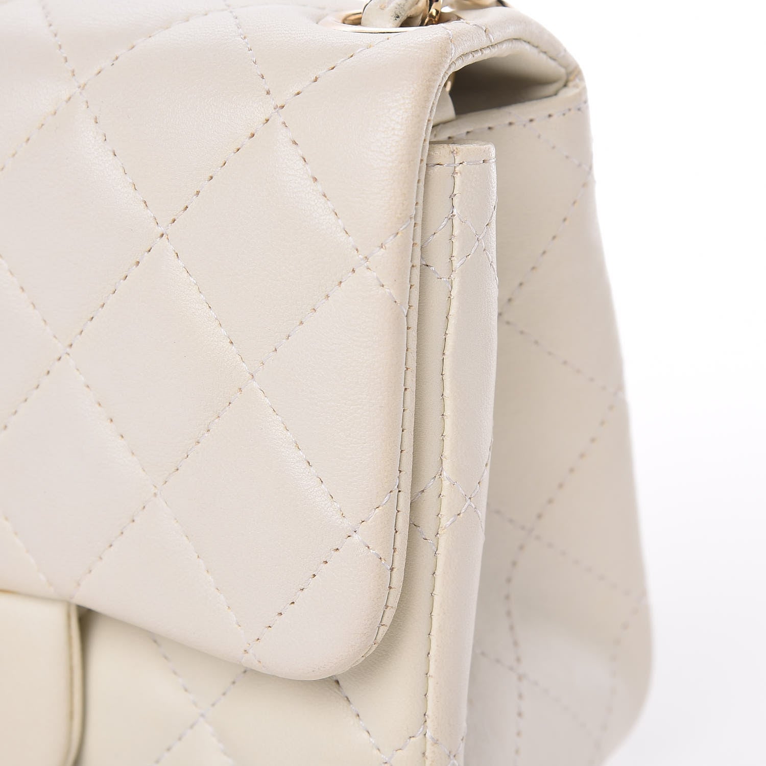 Chanel Lambskin Quilted Mini Square Flap White 14 of 18