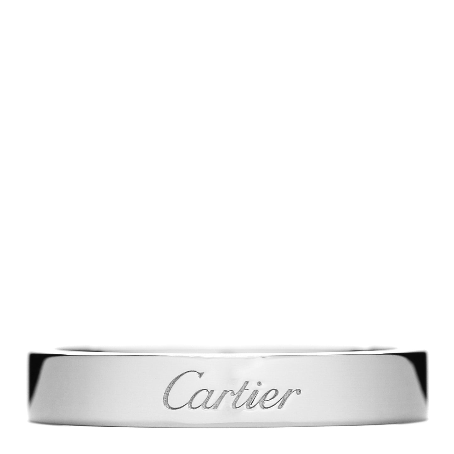 Platinum 4mm C De Cartier Wedding Band Ring 60 9.25