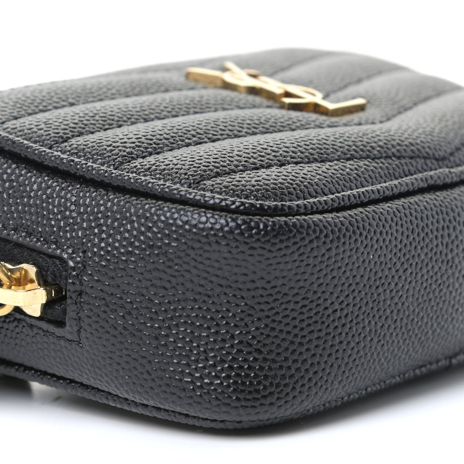 Saint Laurent Grain De Poudre Matelasse Monogram Baby Lou Camera Bag Black 4 of 9