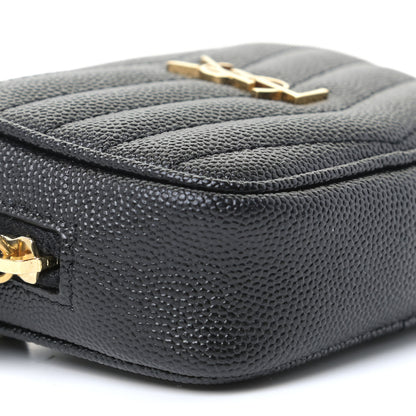 Saint Laurent Grain De Poudre Matelasse Monogram Baby Lou Camera Bag Black 4 of 9