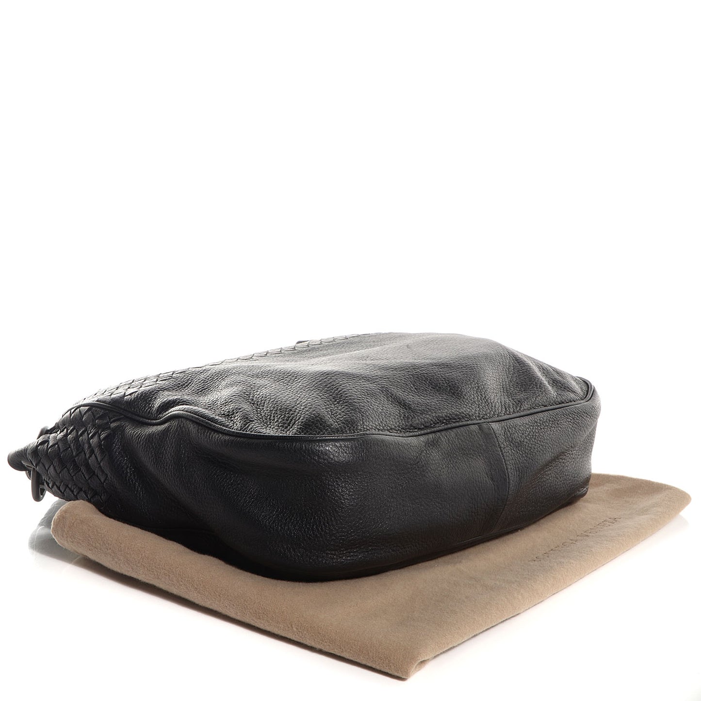 Cervo Intrecciato Shoulder Bag Nero Black