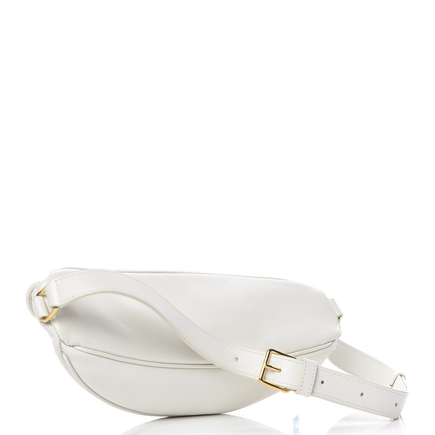 Celine Calfskin Quilted C Charm Belt Bag White 3 of 9