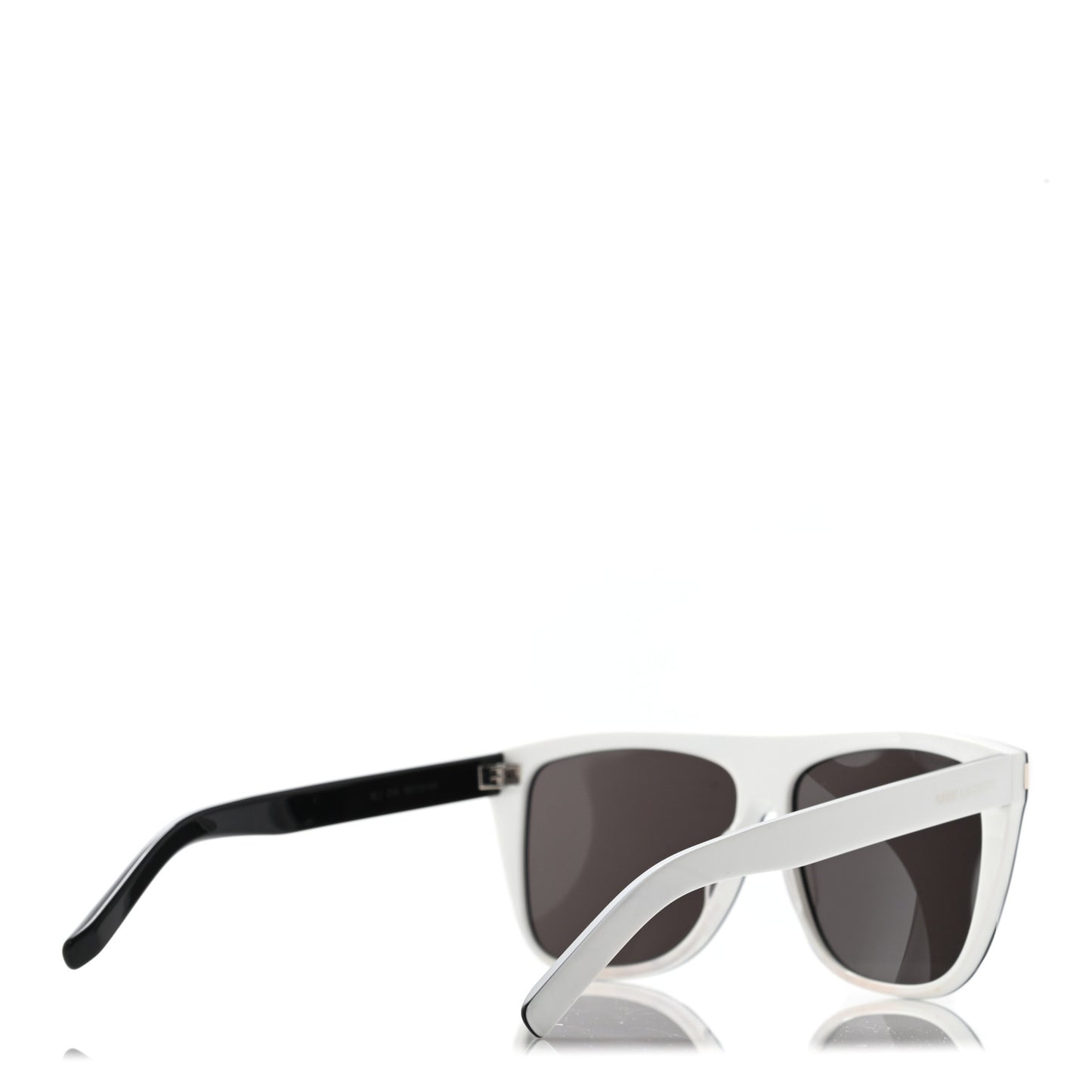 Acetate Flat Top SL1 Sunglasses Black White