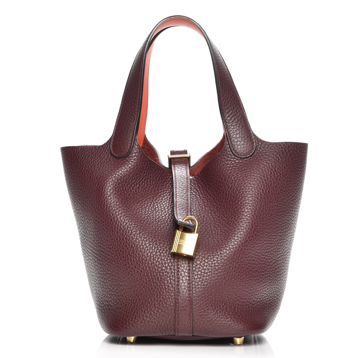 Hermes Taurillon Clemence Swift Eclat Picotin Lock 18 PM Prune Orange Poppy 1 of 7