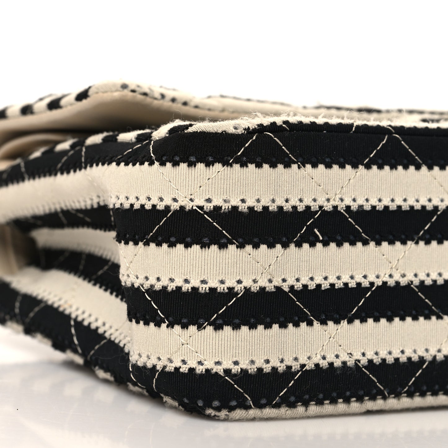 Jersey Quilted Medium Coco Sailor Flap Black White